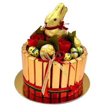 TORT WIELKANOCNY TORCIK SŁODKOŚCI Z ZAJĄCZKIEM LINDT